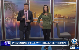 dr. lisa corsa speaking about balance training on the news