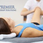 Person receiving leg therapy at Premier Therapy Solutions.